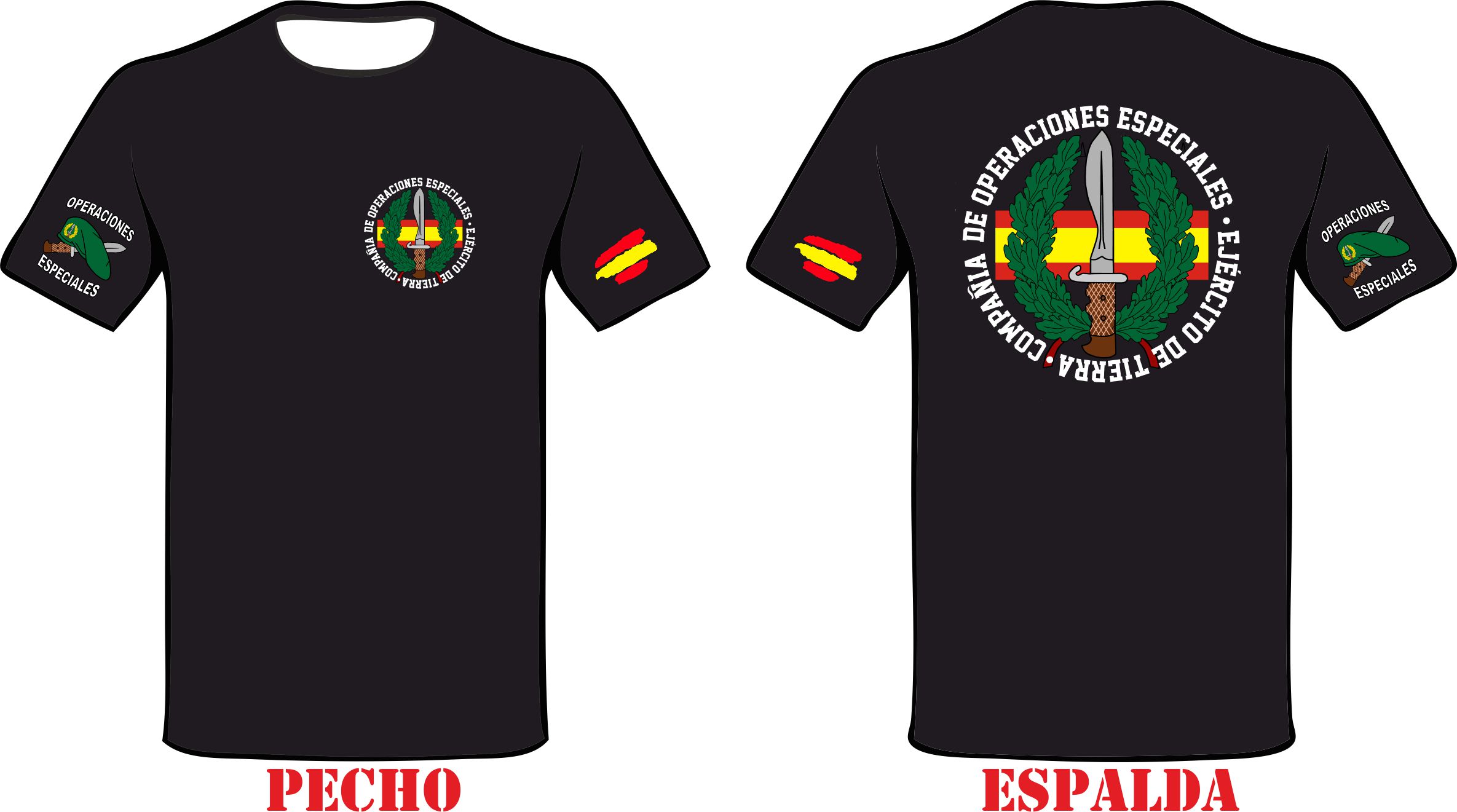 Camiseta COE " Compañía Operaciones especiales Ejército de Tierr